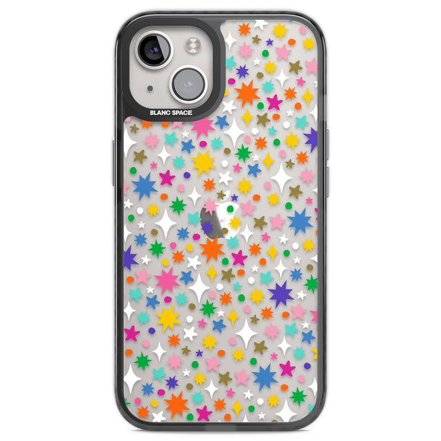 Rainbow Starburst Black Impact Phone Case for iPhone 13, iPhone 14, iPhone 15