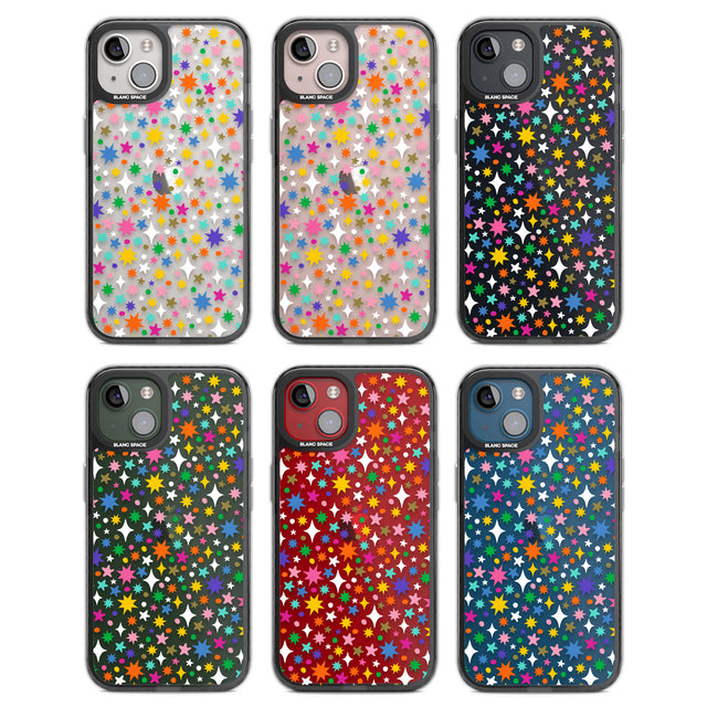 Rainbow Starburst Black Impact Phone Case for iPhone 13, iPhone 14, iPhone 15