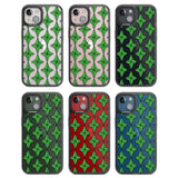 Emerald Stars Pattern (Clear) Black Impact Phone Case for iPhone 13, iPhone 14, iPhone 15