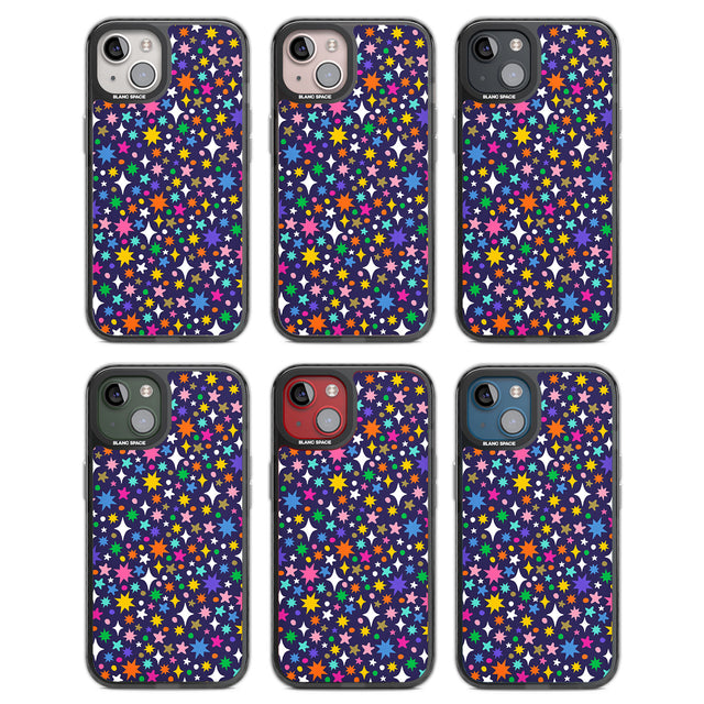 Rainbow Starburst (Purple) Black Impact Phone Case for iPhone 13, iPhone 14, iPhone 15