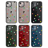 Vibrant Clear Geometric Grid Black Impact Phone Case for iPhone 13, iPhone 14, iPhone 15