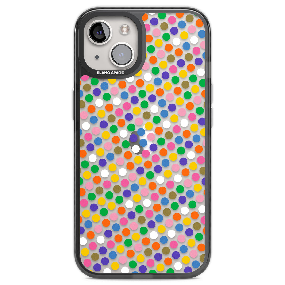 Multicolour Polka-dot Fiesta Black Impact Phone Case for iPhone 13, iPhone 14, iPhone 15