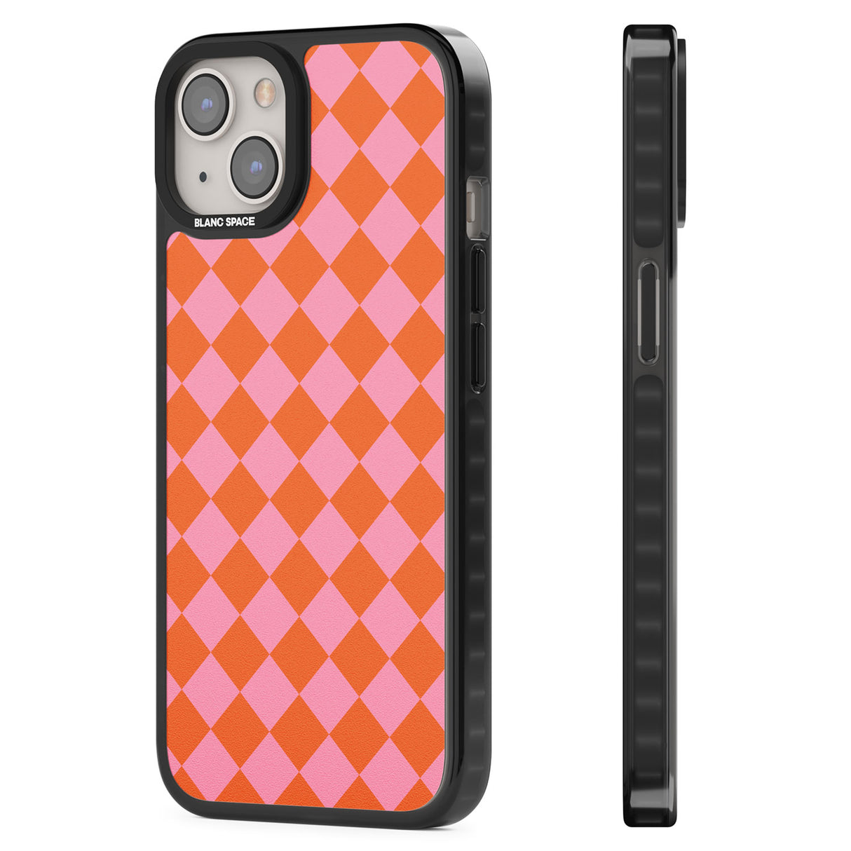 Retro Sunset Diamond Plaid Black Impact Phone Case for iPhone 13, iPhone 14, iPhone 15