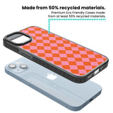 Retro Sunset Diamond Plaid Black Impact Phone Case for iPhone 13, iPhone 14, iPhone 15