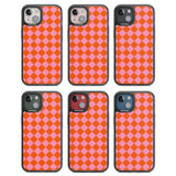 Retro Sunset Diamond Plaid Black Impact Phone Case for iPhone 13, iPhone 14, iPhone 15