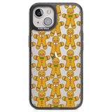 Gingerbread Cookie Pattern Black Impact Phone Case for iPhone 13, iPhone 14, iPhone 15