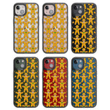 Gingerbread Cookie Pattern Black Impact Phone Case for iPhone 13, iPhone 14, iPhone 15