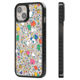 Colourful Confetti Pebbles Black Impact Phone Case for iPhone 13, iPhone 14, iPhone 15