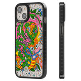 Psychedelic Jungle Dragon Black Impact Phone Case for iPhone 13, iPhone 14, iPhone 15