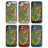 Psychedelic Jungle Dragon Black Impact Phone Case for iPhone 13, iPhone 14, iPhone 15