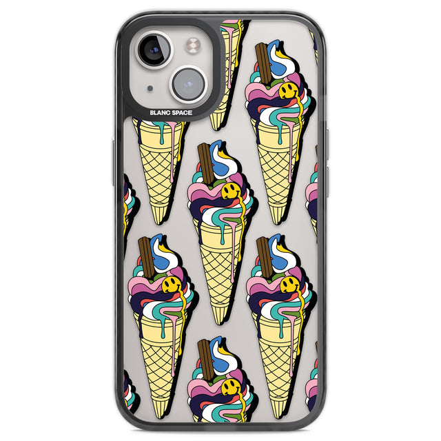 Trip & Drip Ice Cream Black Impact Phone Case for iPhone 13, iPhone 14, iPhone 15
