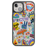 Magic Sticker Collage Black Impact Phone Case for iPhone 13, iPhone 14, iPhone 15