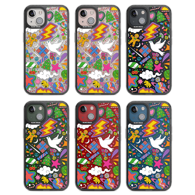 Whimsical Wonderland Black Impact Phone Case for iPhone 13, iPhone 14, iPhone 15