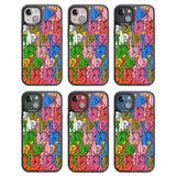 Multicolour Liberty Pattern Black Impact Phone Case for iPhone 13, iPhone 14, iPhone 15