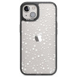 White Cosmic Galaxy Pattern Black Impact Phone Case for iPhone 13, iPhone 14, iPhone 15