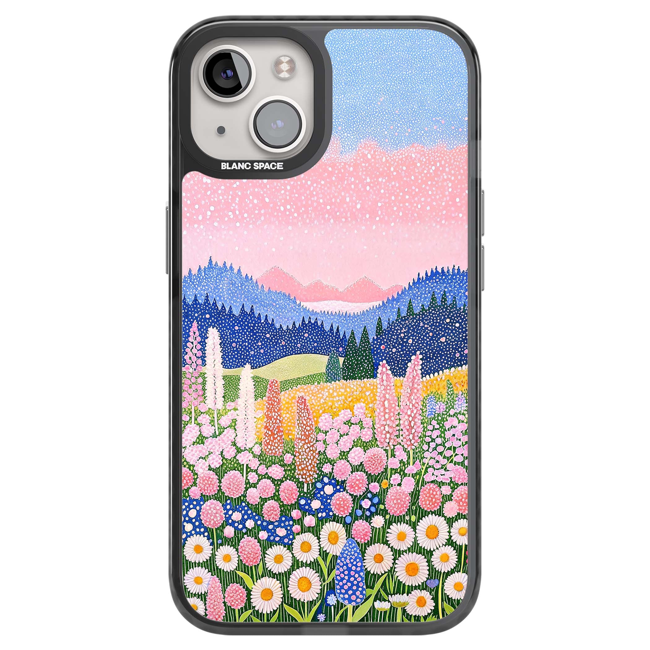 Valley Horizon cottagecore iPhone case | Black Impact case for iPhone 13, iPhone 14, iPhone 15