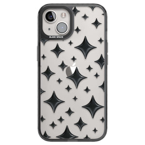 Black Puff Sparkle Pattern