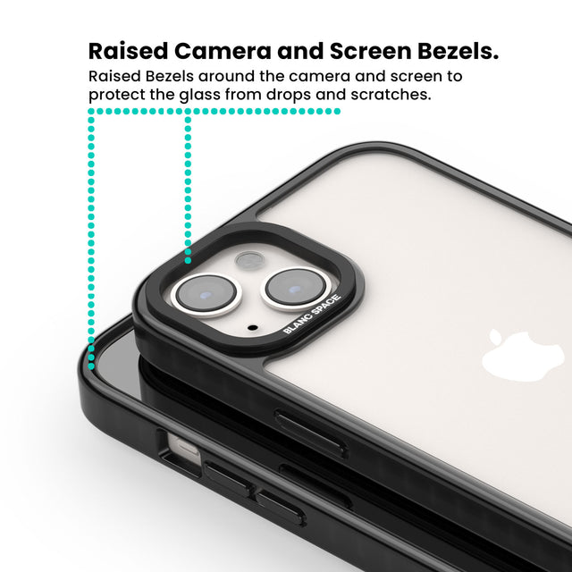 Colourful Confetti Pebbles (Black) Black Impact Phone Case for iPhone 13, iPhone 14, iPhone 15