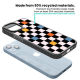 Vibrant Retro Checkered Black Impact Phone Case for iPhone 13, iPhone 14, iPhone 15