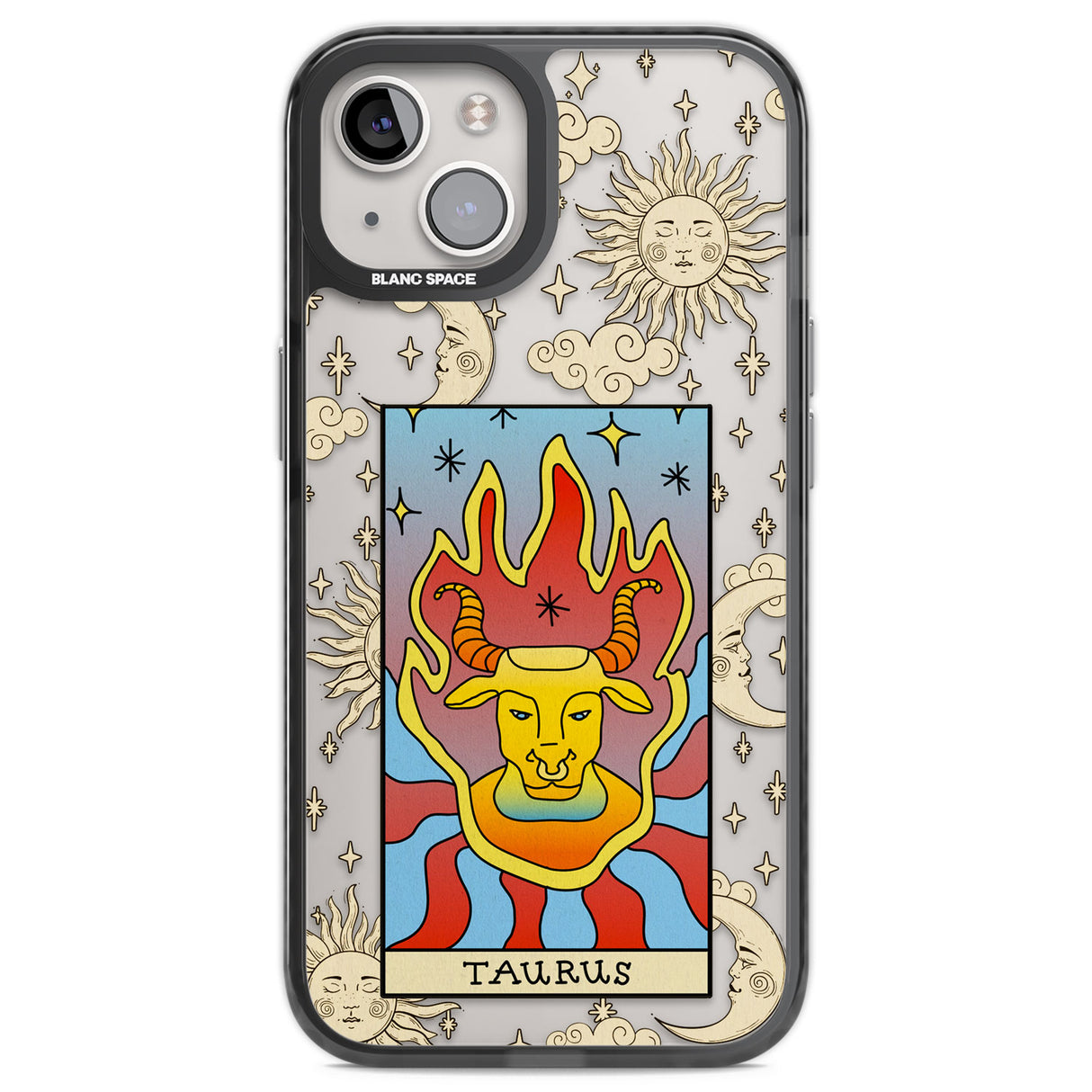 Celestial Zodiac - Taurus Black Impact Phone Case for iPhone 13, iPhone 14, iPhone 15