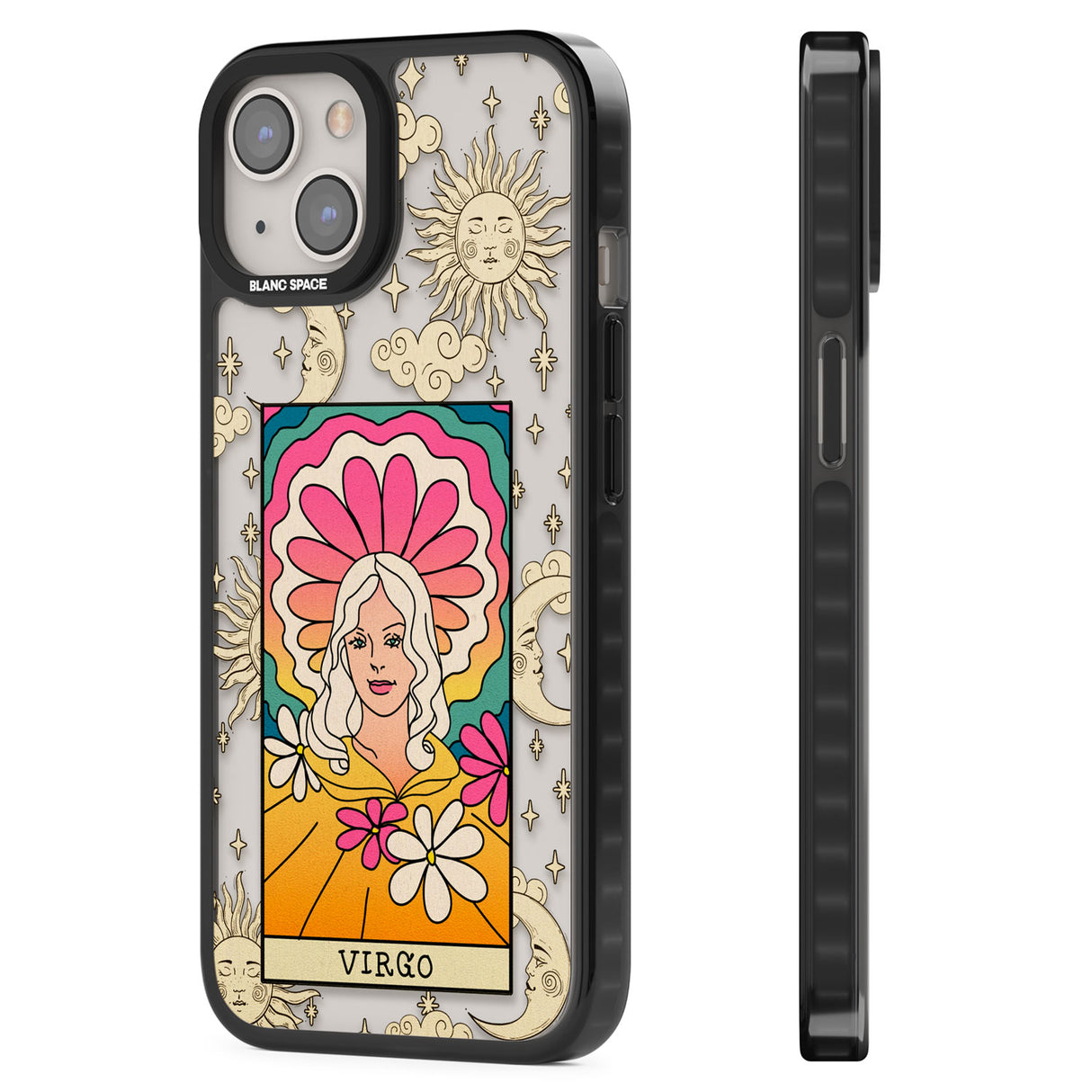 Celestial Zodiac - Virgo Black Impact Phone Case for iPhone 13, iPhone 14, iPhone 15