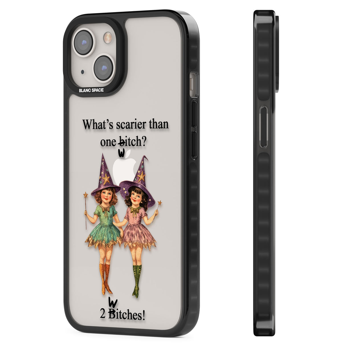 Two Witches Black Impact Phone Case for iPhone 13, iPhone 14, iPhone 15