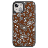 Brown Bandana Black Impact Phone Case for iPhone 13, iPhone 14, iPhone 15