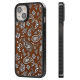 Brown Bandana Black Impact Phone Case for iPhone 13, iPhone 14, iPhone 15