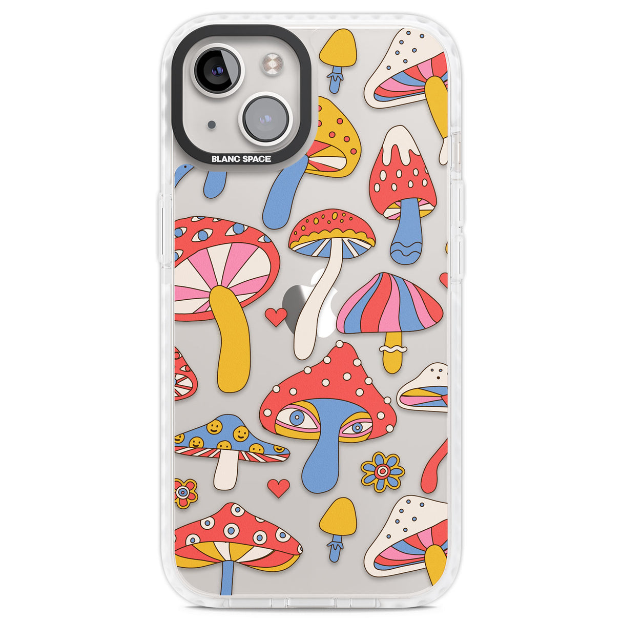 Vibrant Shrooms Clear Impact Phone Case for iPhone 13, iPhone 14, iPhone 15