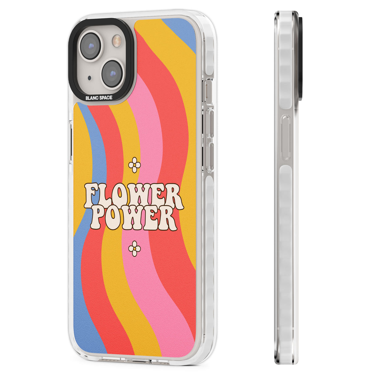Melting Flower Power Clear Impact Phone Case for iPhone 13, iPhone 14, iPhone 15