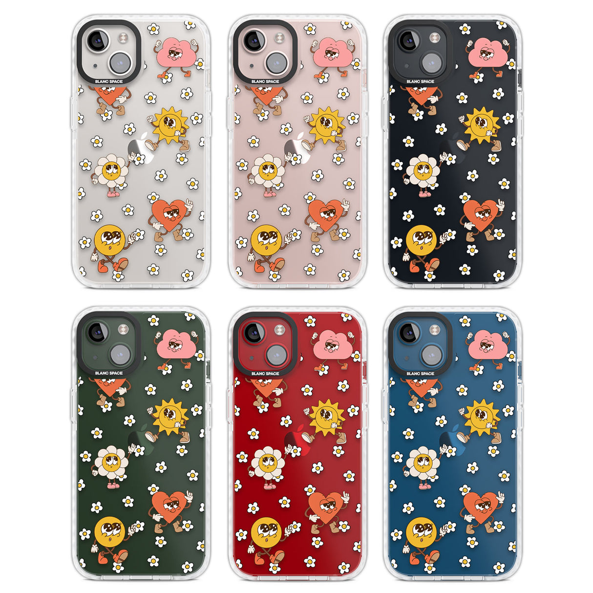 Daisies & Friends Clear Impact Phone Case for iPhone 13, iPhone 14, iPhone 15
