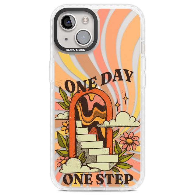 One Day One Step Clear Impact Phone Case for iPhone 13, iPhone 14, iPhone 15