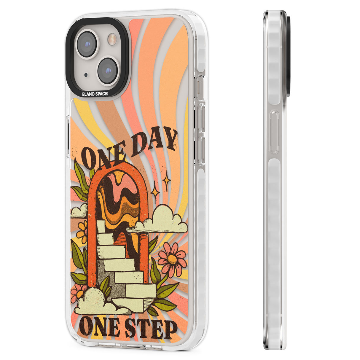 One Day One Step Clear Impact Phone Case for iPhone 13, iPhone 14, iPhone 15
