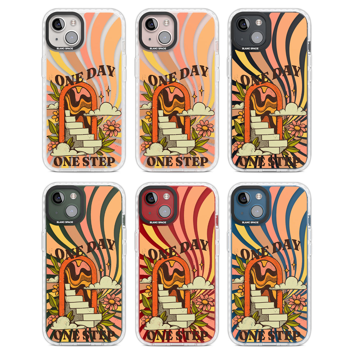 One Day One Step Clear Impact Phone Case for iPhone 13, iPhone 14, iPhone 15