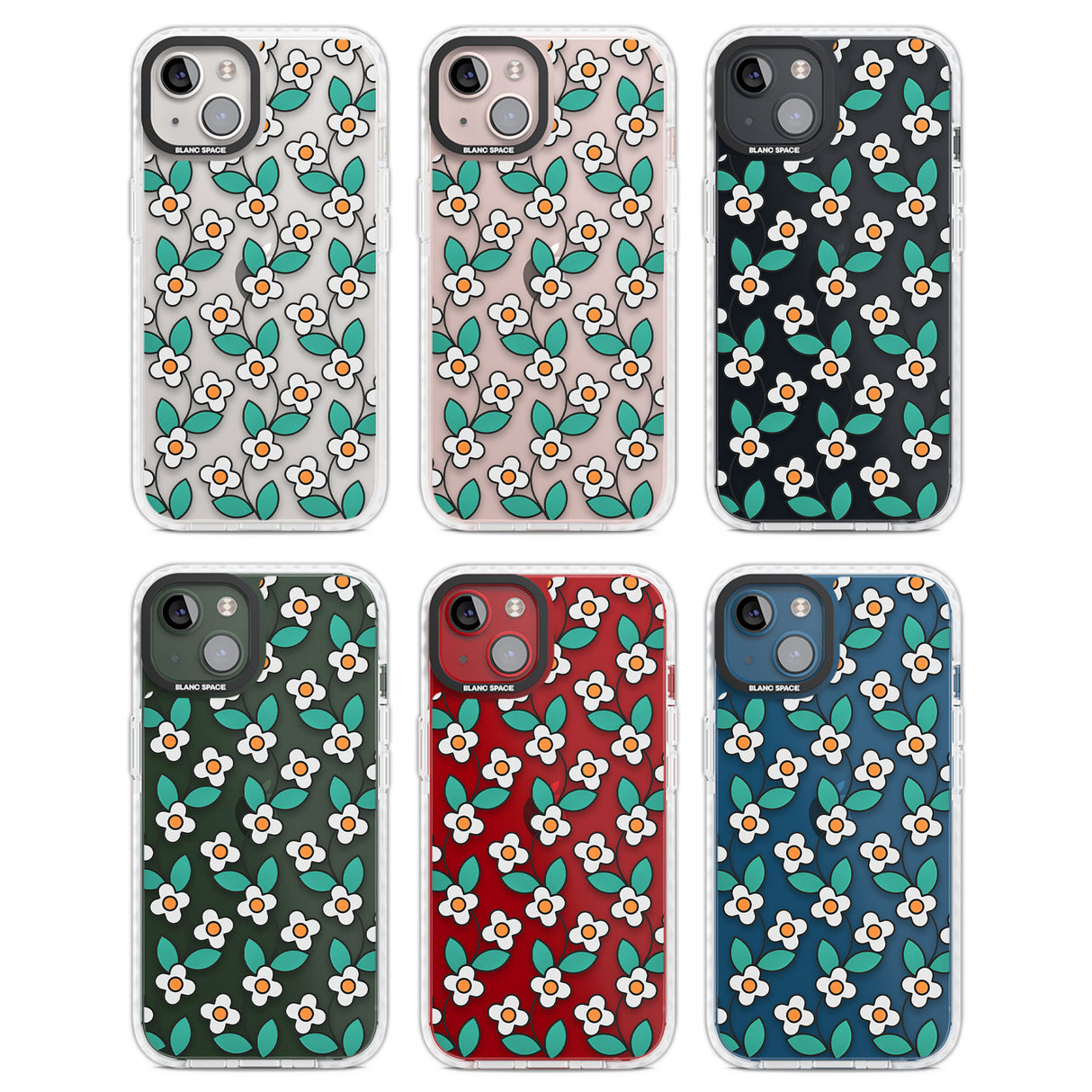 Spring Daisies Clear Impact Phone Case for iPhone 13, iPhone 14, iPhone 15