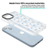 Blue Bows & Hearts Clear Impact Phone Case for iPhone 13, iPhone 14, iPhone 15