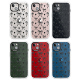 Black Bows & Hearts Clear Impact Phone Case for iPhone 13, iPhone 14, iPhone 15