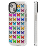 Colourful Butterfly Pattern Clear Impact Phone Case for iPhone 13, iPhone 14, iPhone 15