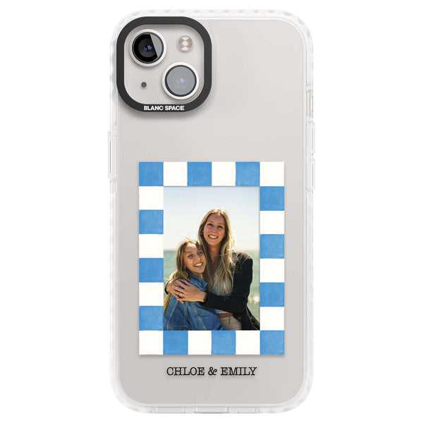 Personalised Blue Check Photo