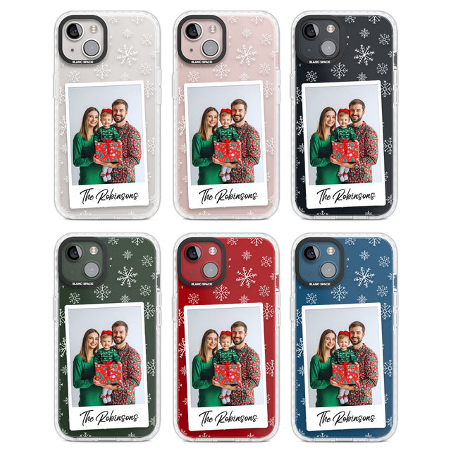 Personalised Snowflake Photo Clear Impact Phone Case for iPhone 13, iPhone 14, iPhone 15