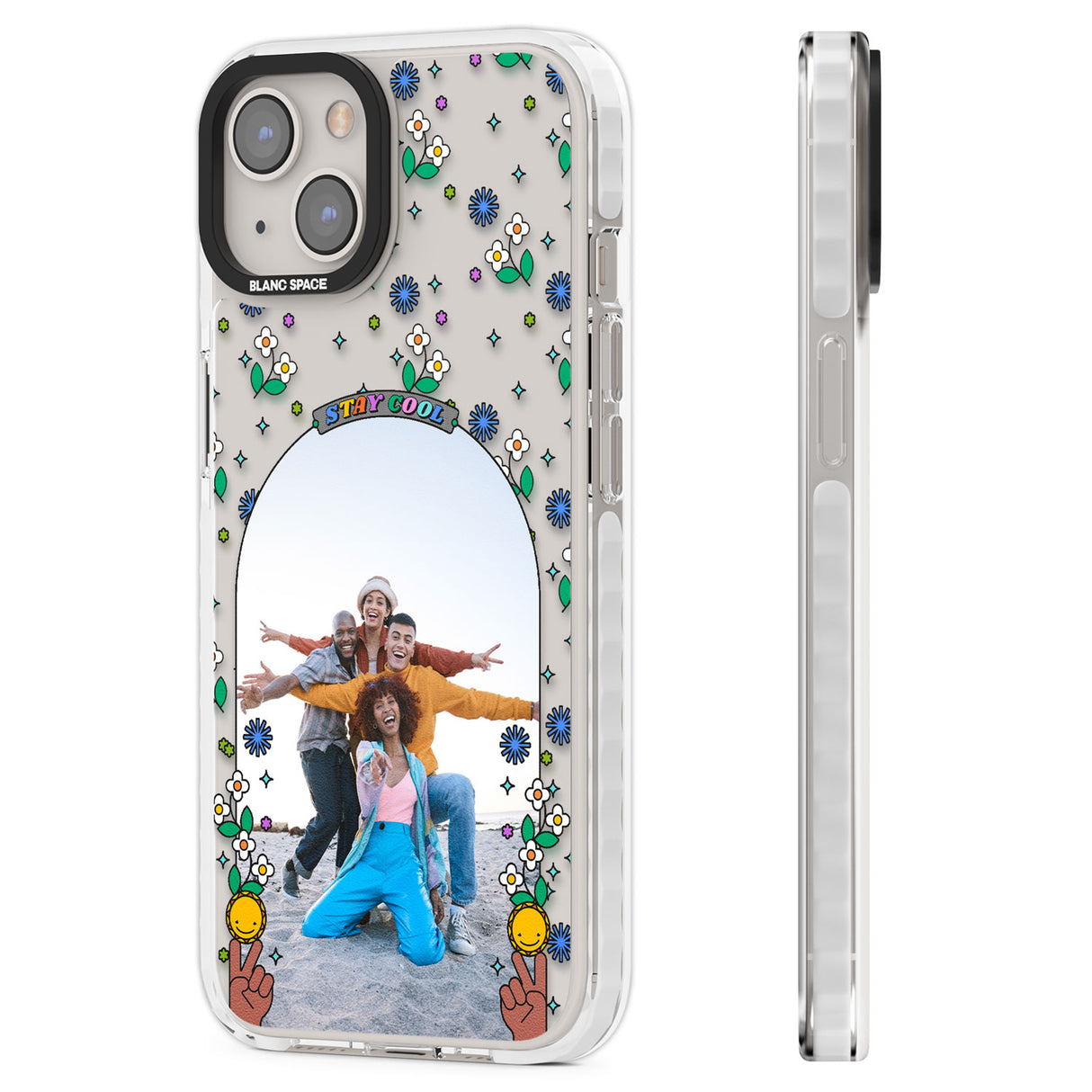 Personalised Summer Photo Frame Clear Impact Phone Case for iPhone 13, iPhone 14, iPhone 15