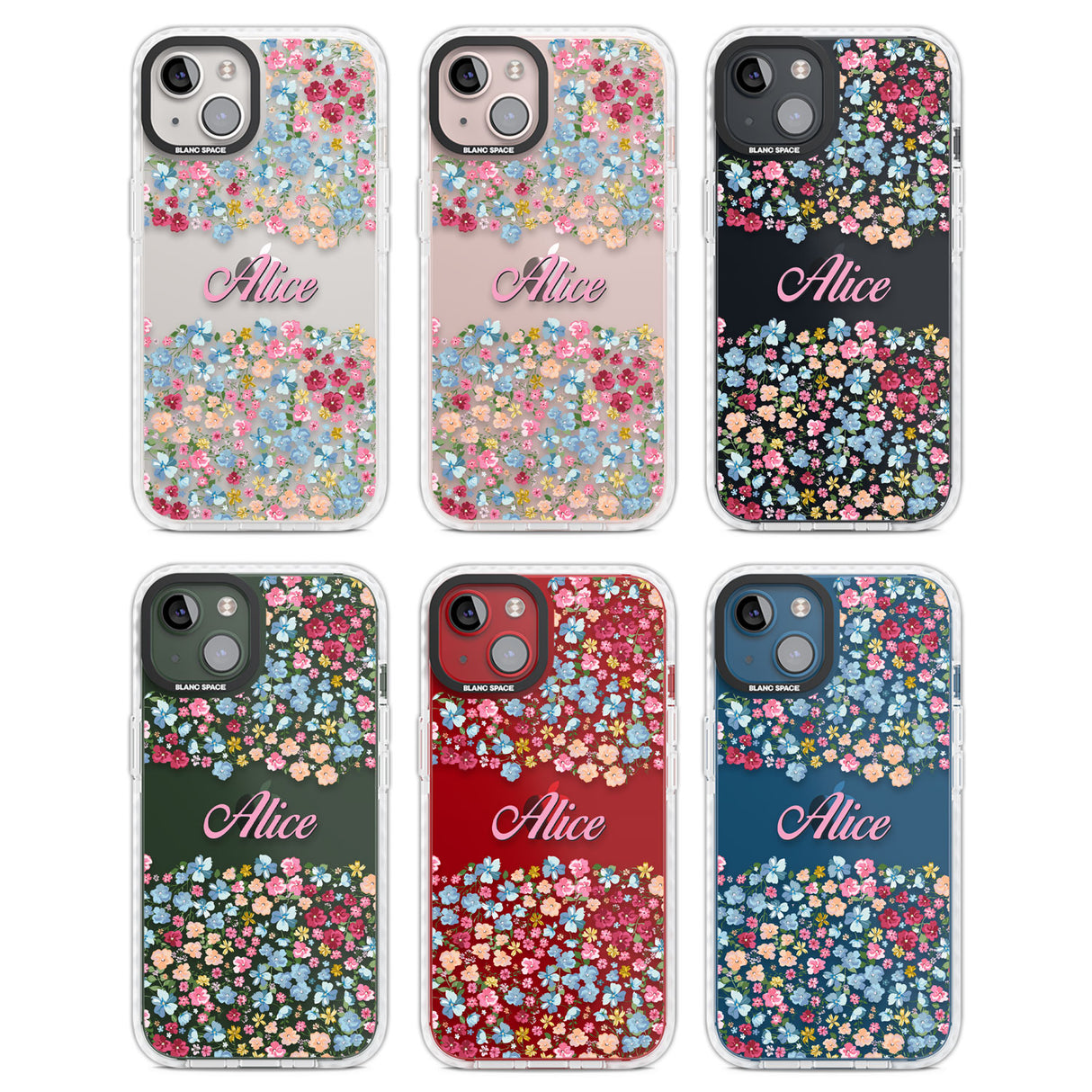 Personalised Venetian Meadow Clear Impact Phone Case for iPhone 13, iPhone 14, iPhone 15