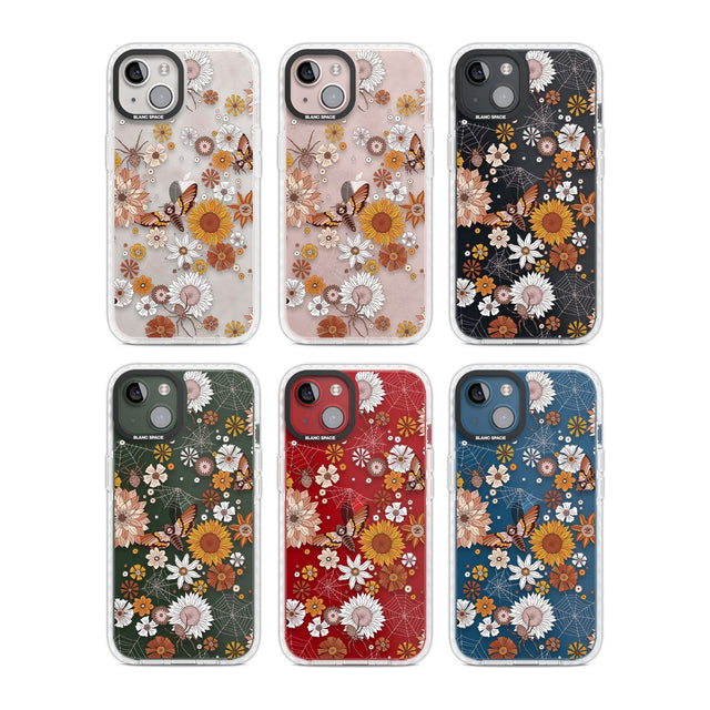 Halloween Skulls and FlowersPhone Case for iPhone 14