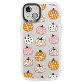 Floral Pumpkins Clear Impact Phone Case for iPhone 13, iPhone 14, iPhone 15