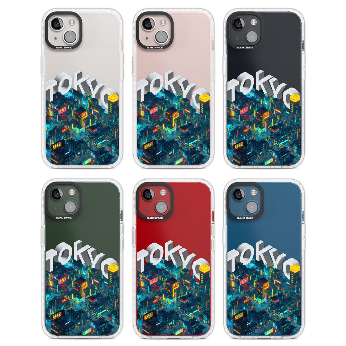 Tokyo Clear Impact Phone Case for iPhone 13, iPhone 14, iPhone 15