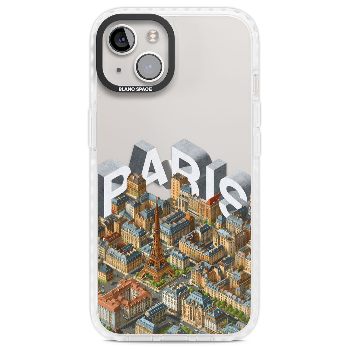 Paris Clear Impact Phone Case for iPhone 13, iPhone 14, iPhone 15