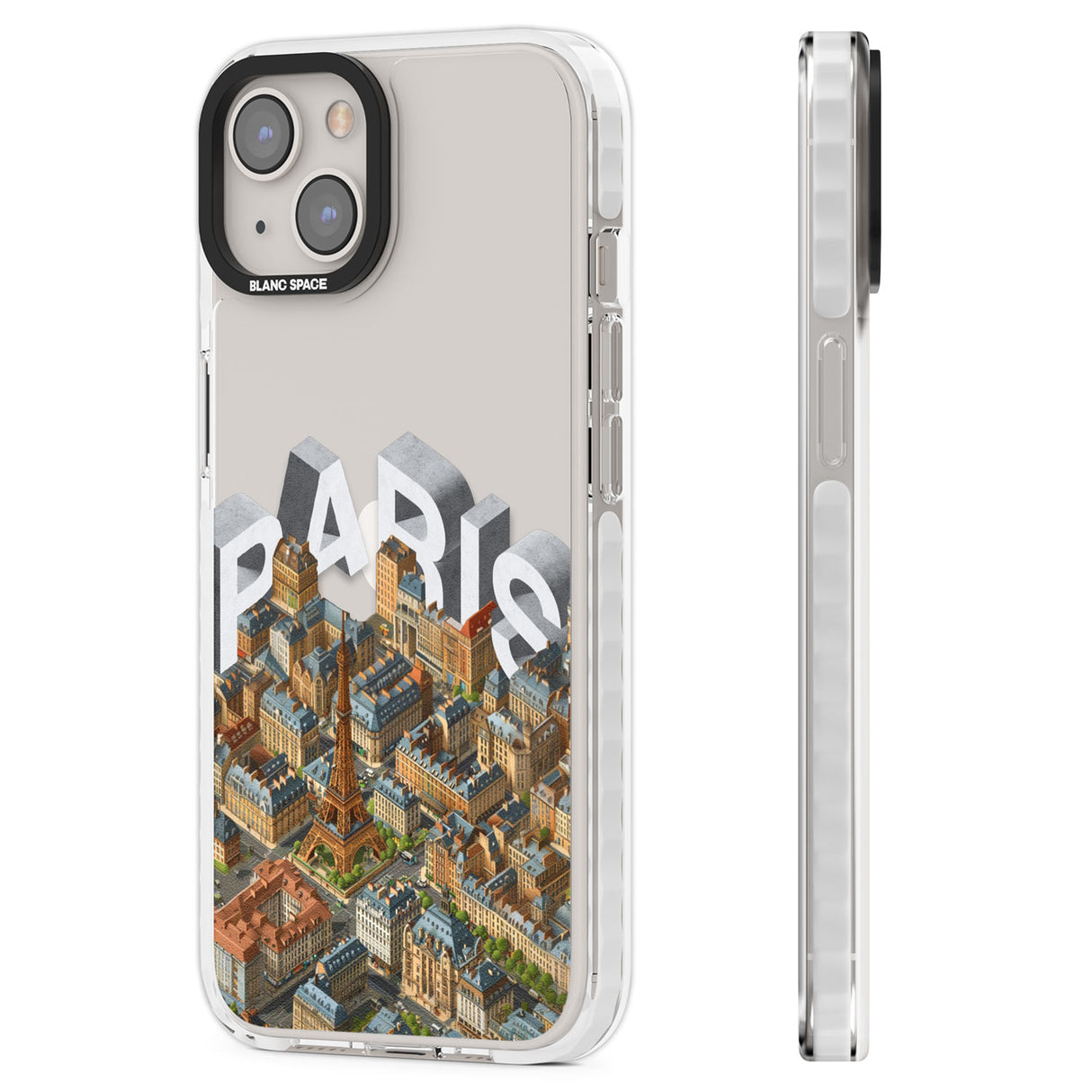 Paris Clear Impact Phone Case for iPhone 13, iPhone 14, iPhone 15