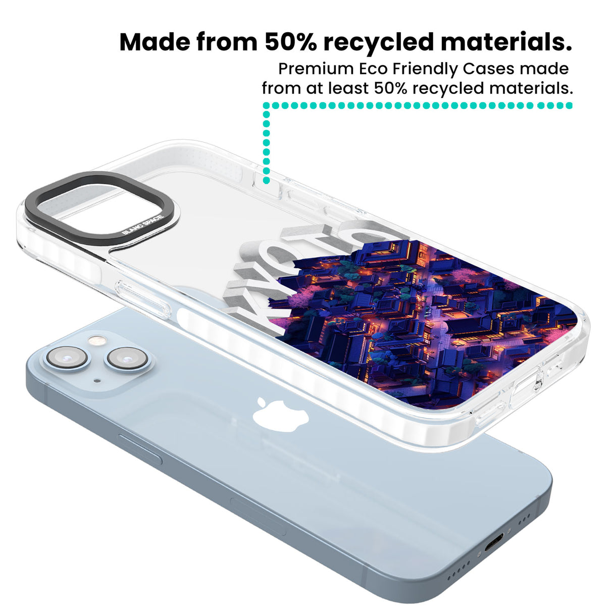 Kyoto Clear Impact Phone Case for iPhone 13, iPhone 14, iPhone 15