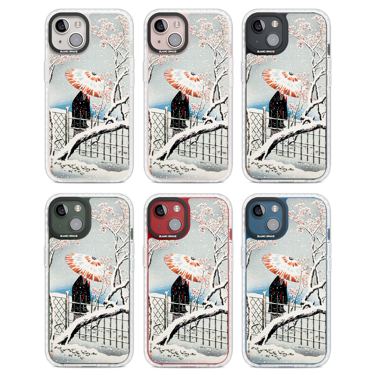 Plum Tree in Snow by Hiroaki Takahashi Clear Impact Phone Case for iPhone 13, iPhone 14, iPhone 15