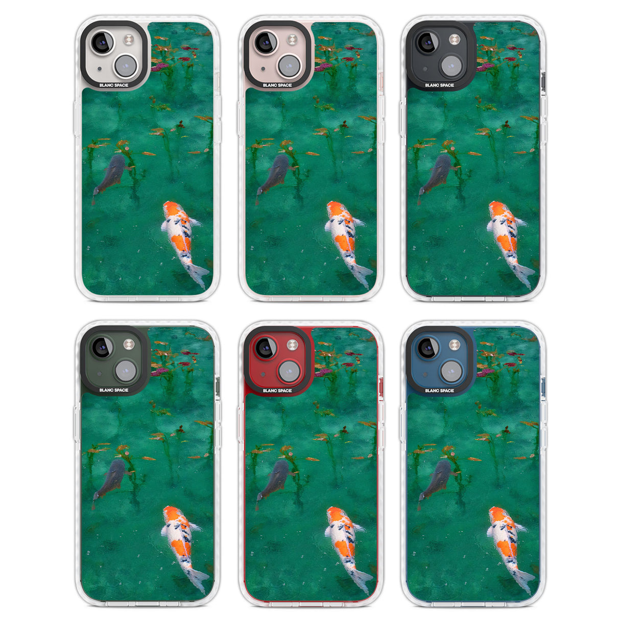 Koi Fish Clear Impact Phone Case for iPhone 13, iPhone 14, iPhone 15